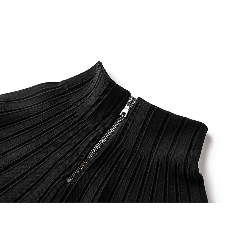 Saia กระโปรงถักทรงเอสำหรับผู้หญิงกระโปรงถักทรงเอสำหรับผู้หญิงสไตล์เข้าได้กับทุกชุดความยาวขนาดเล็กของผู้หญิงเก๋ไก๋สีดำและสีขาว