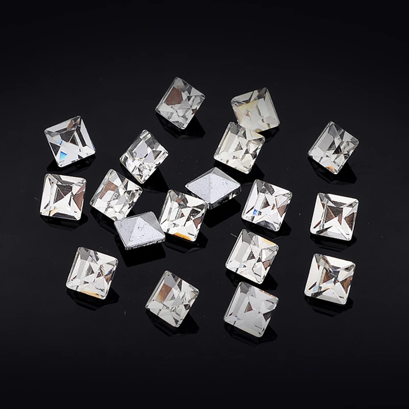 20p 2mm tiny square sparkling Gem stone pointed back glass stone Crystal rhinestones Watch glasses Decoration jewelry findings