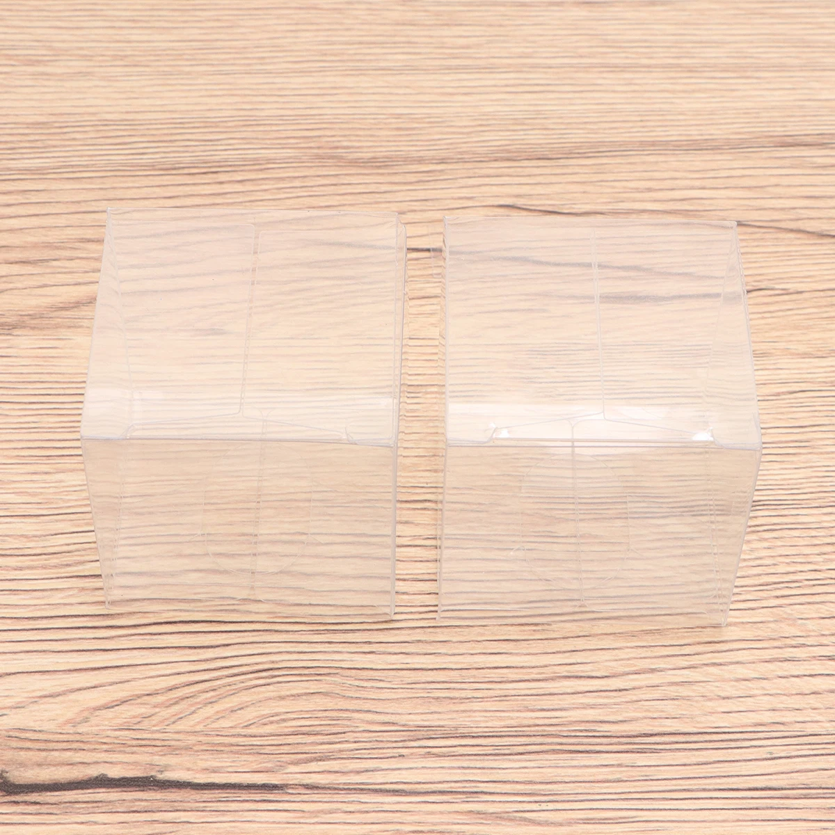 

20Pcs Clear Plastic Gift Boxes Square PVC Rustic Style Perfect for Party Favors Candy Cake Cupcakes Birthday Christmas Packaging