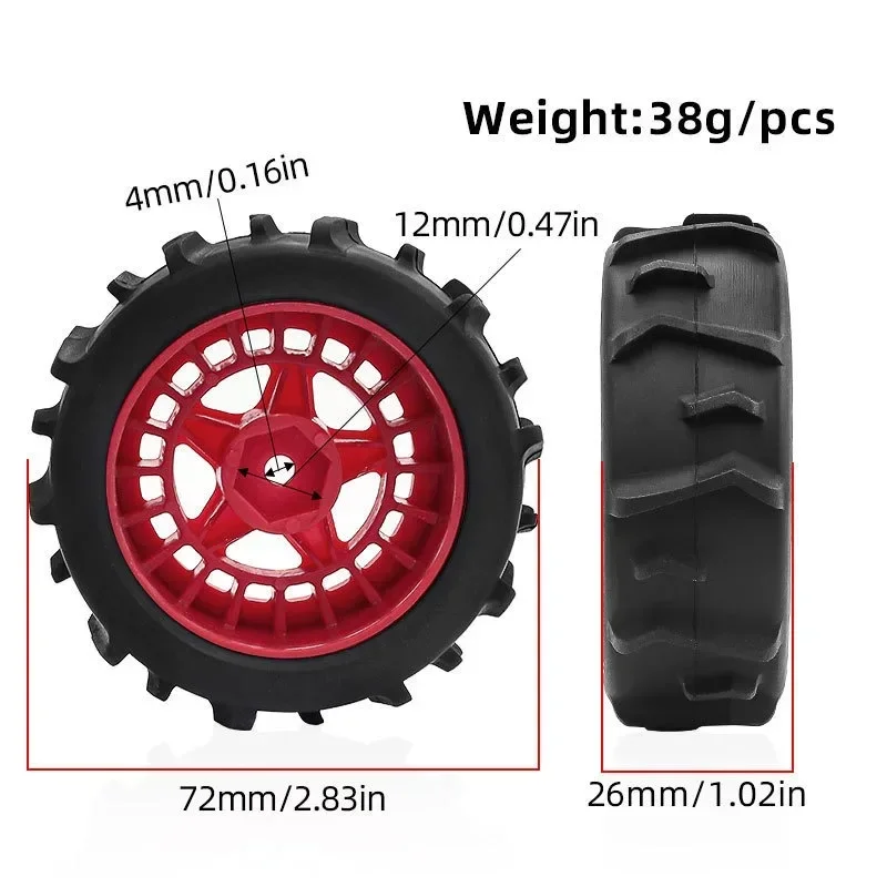 

For Arrma 1/14 Typhon Grom Small Typhoon Tires, Sand Digging Tires, Snow Tires, Beach Tires