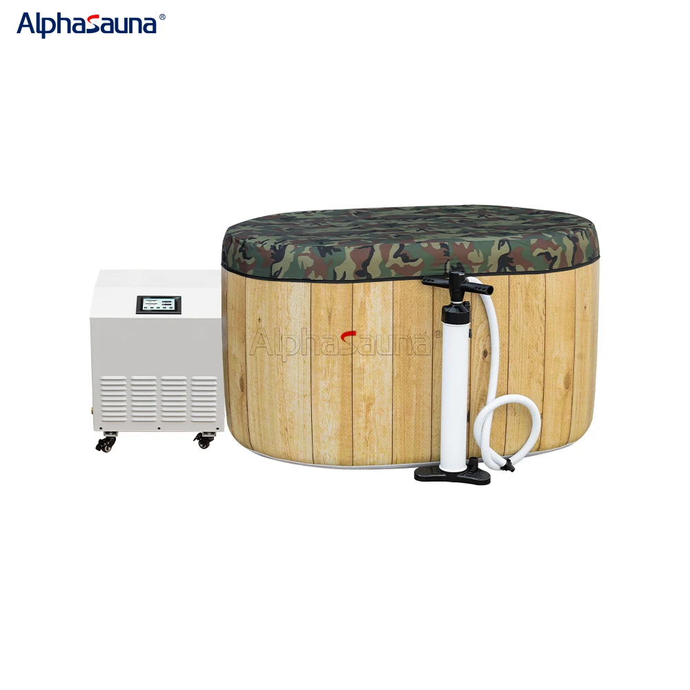 

Inflatable Medical Recovery Ice Bathtub Alpha Sauna Cold Plunge Barrel for Sale