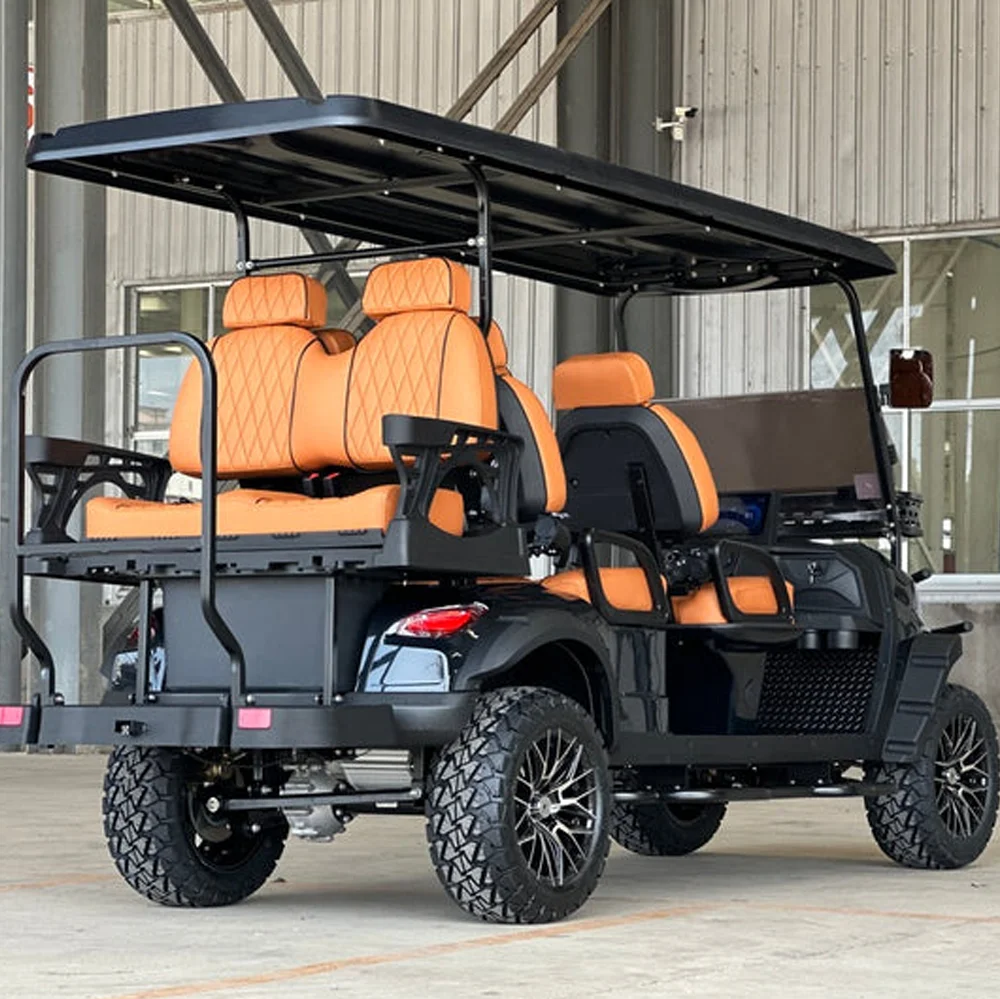 Factory Wholesale New Model 48v 6 Seaters Electric Golf Buggy 30% Max Driving Slope Hunting Electric Golf Carts