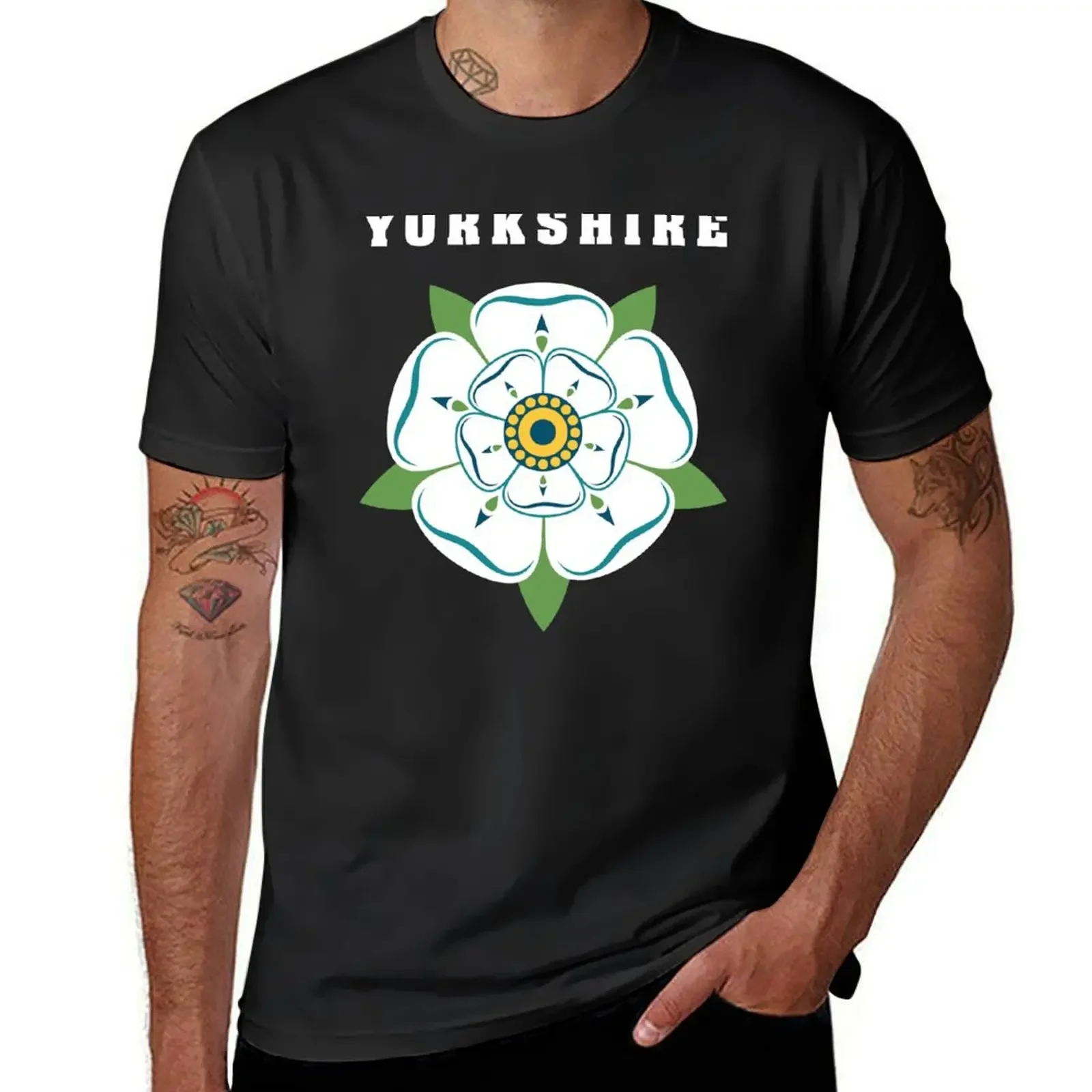 

Yorkshire White Rose T-Shirt new edition graphic tee shirt Man t-shirt oversizeds shirts men