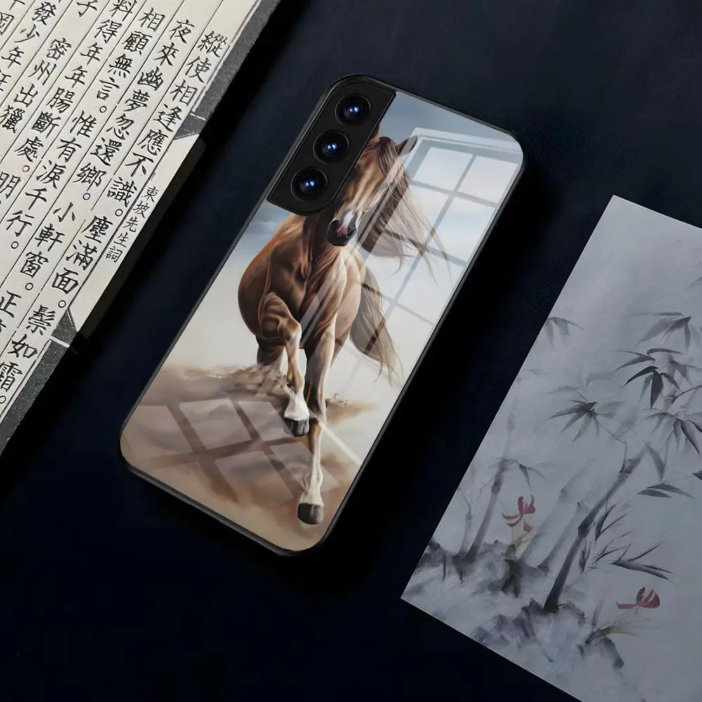 Tier Das Pferd Silikon Für OPPO A 55 54 One Plus 8T 92s A93s A94 95 8 9 7 Pro FindX3 X5PRO RENO4 RENO7 Reno4se 5F 6Z Glas C