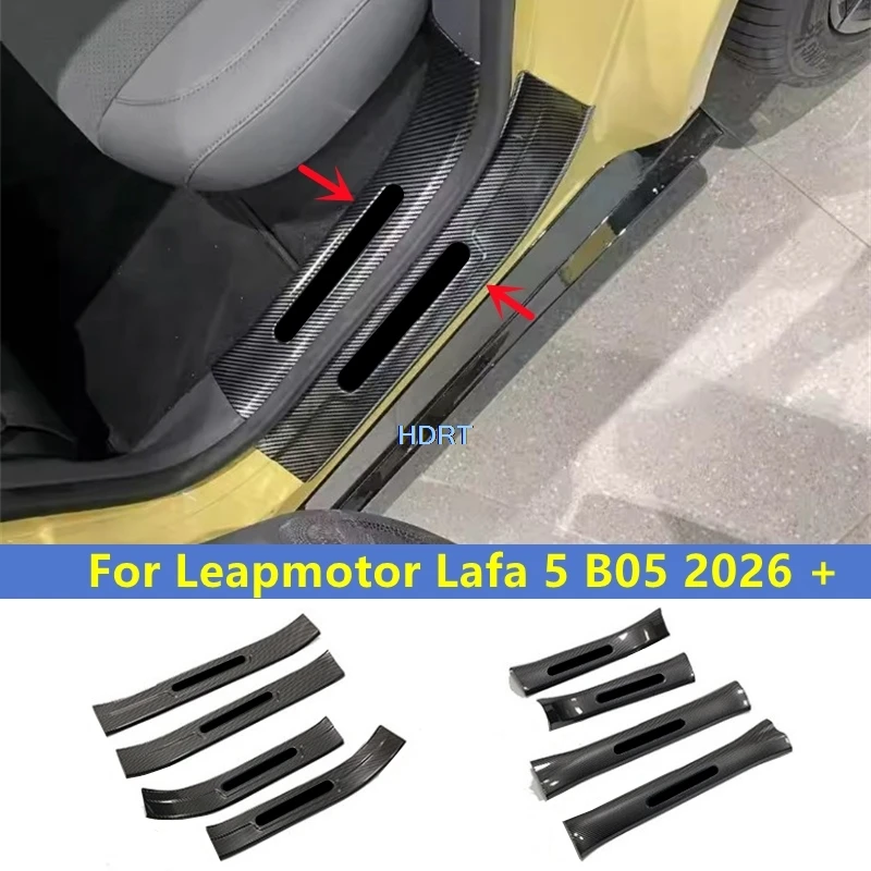 Car Styling Door Sill Trim Rear Trunk Guard Cover Tail Boot Plate For Leapmotor Lafa 5 B05 2026 + Threshold Scuff Welcome Pedal