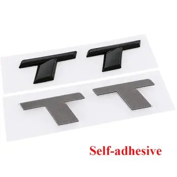 適用於Audi TT RS MK1 8N 8J MK3 8S MK2 TT 的 3D ABS 鍍鉻黑色 TT 標誌字母汽車後備箱標誌貼紙 8 最佳銷售 奧迪TT標誌 - №8