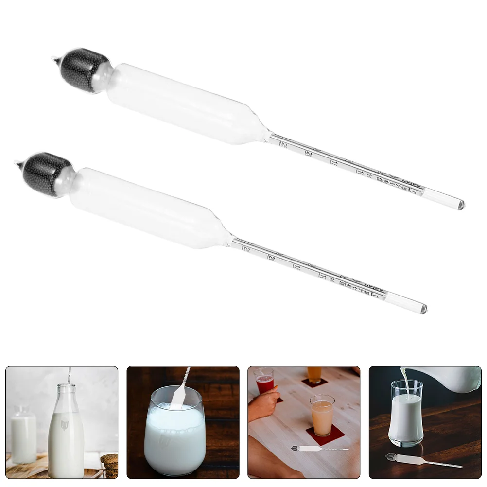 2 Pcs Milk Density Meter Hydrometer for Measure Home Manual Lactate Supply Kitchen