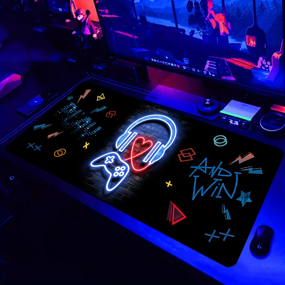 Gaming-Mauspad mit Spielzeugdesign, Großes XXL Gamer-Tastaturpad, Büro-Laptop-Schreibtischunterlage, Rutschfeste Leder-Tischmatte für Zuhause