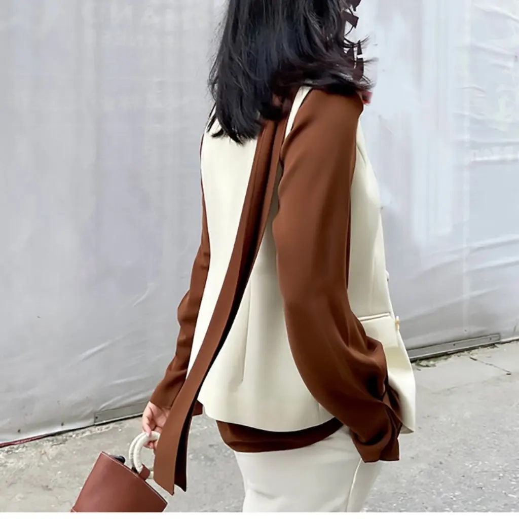 

Bach in the Rain Women's V-Neck Suit Vest 3D Not Easy to Wrinkle British Fashionable Design Wholesale New Arrival