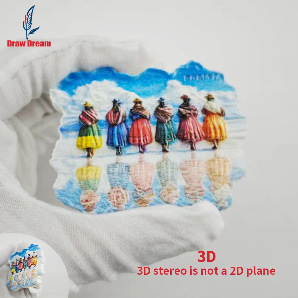 Imán para nevera de Bolivia, colección de recuerdos de viajes por el mundo, adecuado para decoración del hogar y la oficina, imán magnético exclusivo personalizado para nevera, decoración del hogar, cocina, habitación, oficina, regalo artesanal para el ho