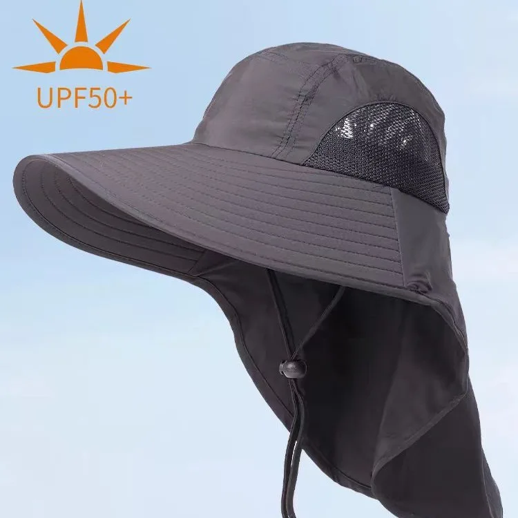 

Labor Insurance Hat Outdoor Travel Leisure Camping Big Eaves Sunscreen Sun Hat Summer Men's and Women's Neck Sun Hat