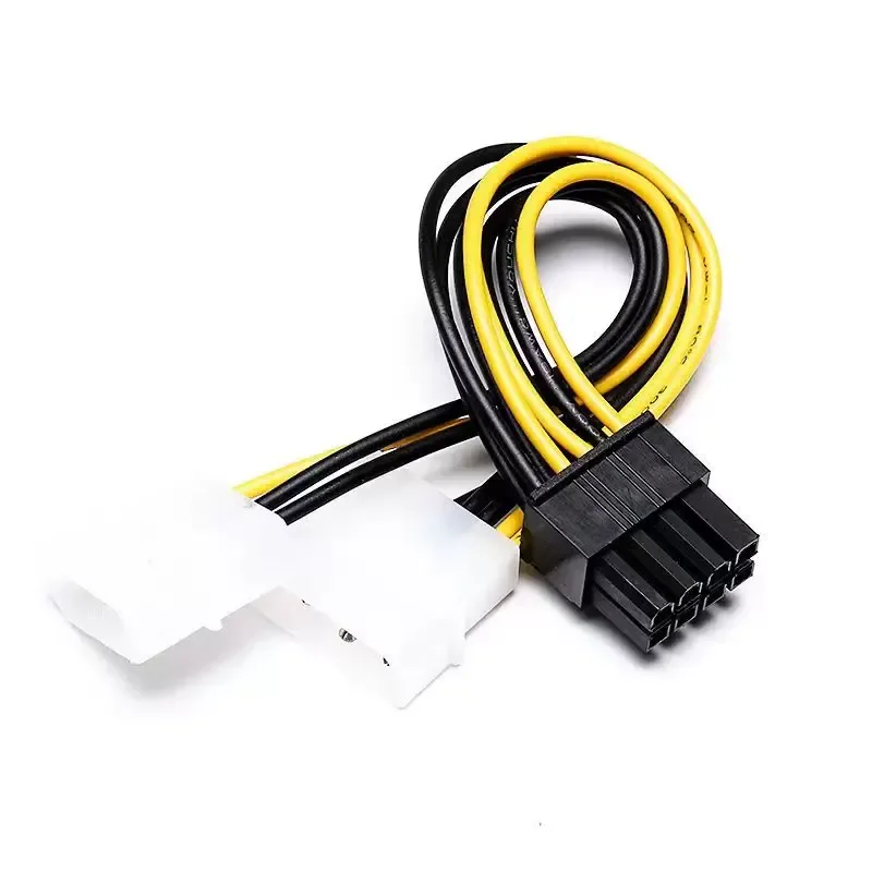 for 8P Graphics Card Power Cord Large D Port Double 4Pin Male to 8P Female GPU Power Cable Dual IDE to 8Pin Power Supply