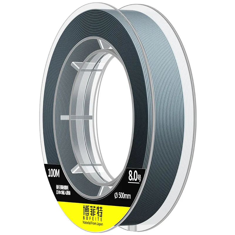 

9 Strand PE Braided Fishing Line 100m Super Strong Bite Resistant Sea Lure Fishing Line Smooth Wear Resistant Gray PE Main Line