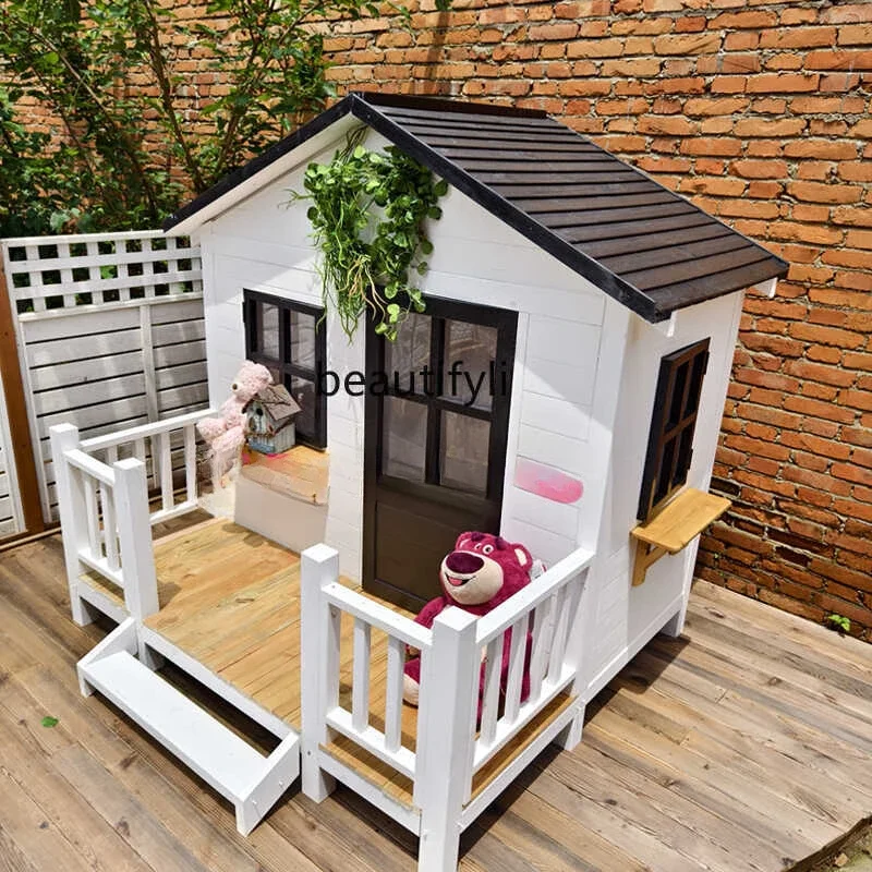 03.Wooden house gazebo construction garden homestay assembly courtyard pet room movable and closed