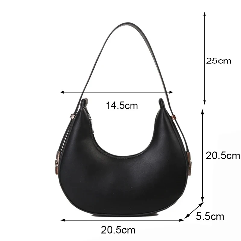 Women's Underarm Bag Luxurious PU Leather Shoulder Bag Small Clutch Handbag Wallet Travel Bag image 6