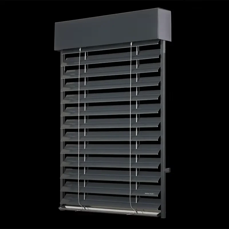 Customized Z 90 Shaped Outdoor Electric Shatter Motorized Roller for Outside Water Proof External Awning Venetian Blinds