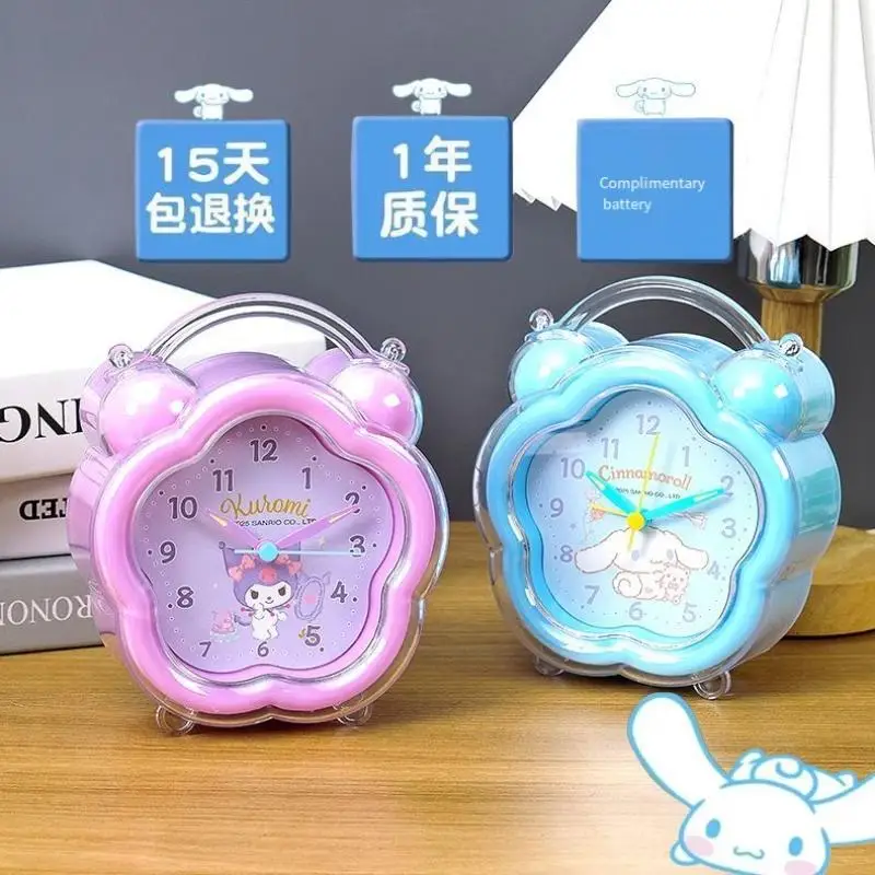 Sanrio Cinnamoroll นาฬิกาปลุกการ์ตูนนักเรียนโรงเรียนพิเศษ Getting Up Artifact สมาร์ทเด็กใหม่เด็กผู้หญิงน่ารักนาฬิกาเงียบ