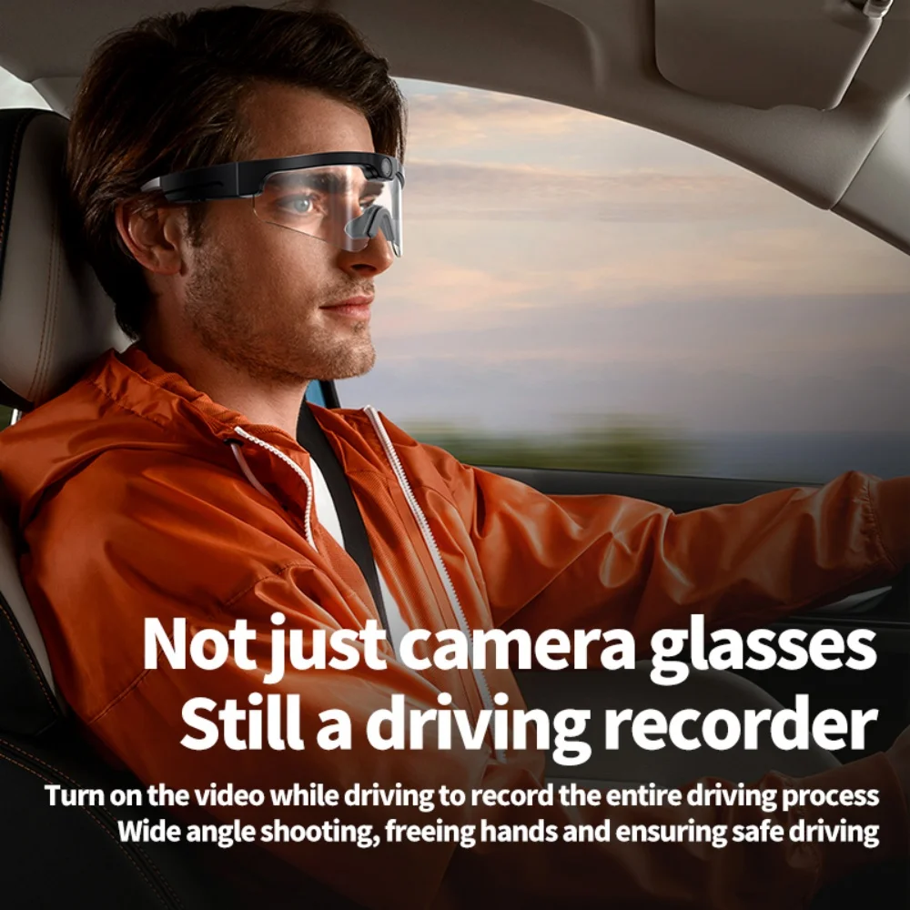 4K Touch Control Music Smart Sports Glasses HD Waterproof Outdoor Sports Eyewear