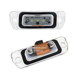 Pair White LED License Plate Light Bulb For Mercedes Benz W164 X164 W251 ML GL R Class License Plate Lamp White 6000K