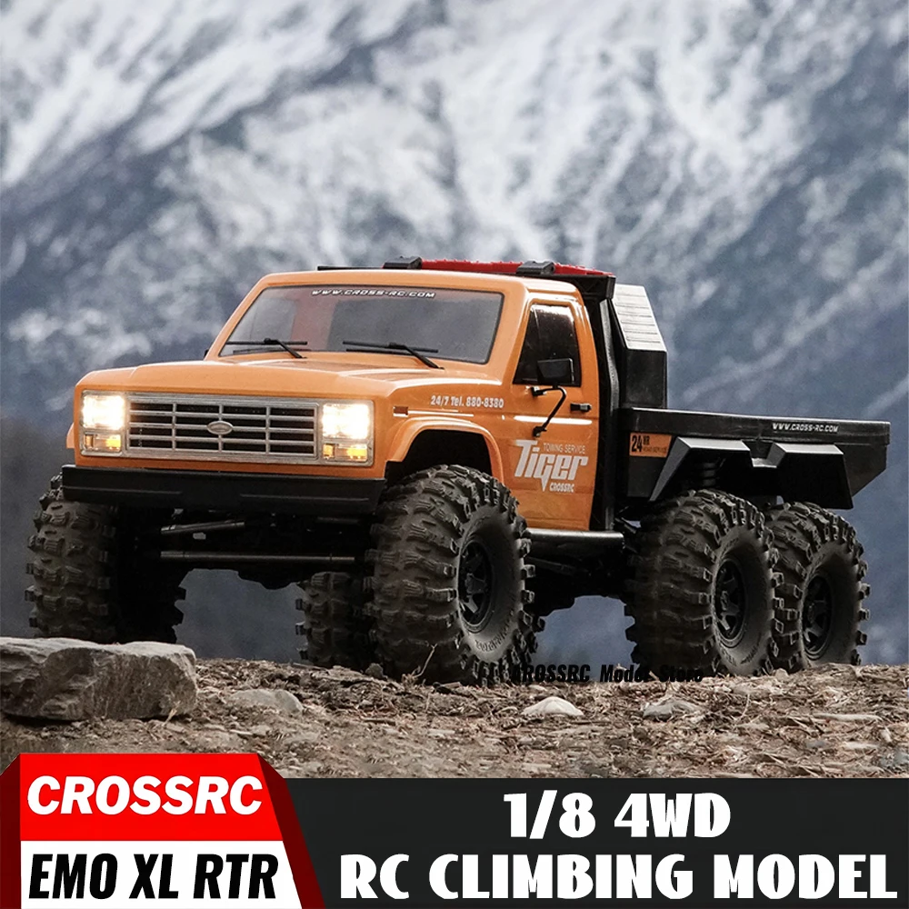 CROSSRC EMO XL 1/8 RC Car 6WD 6X6 Climbing Crawler Off-Road Vehicle Electric Remote Control Truck Model for Adult Boys Toys