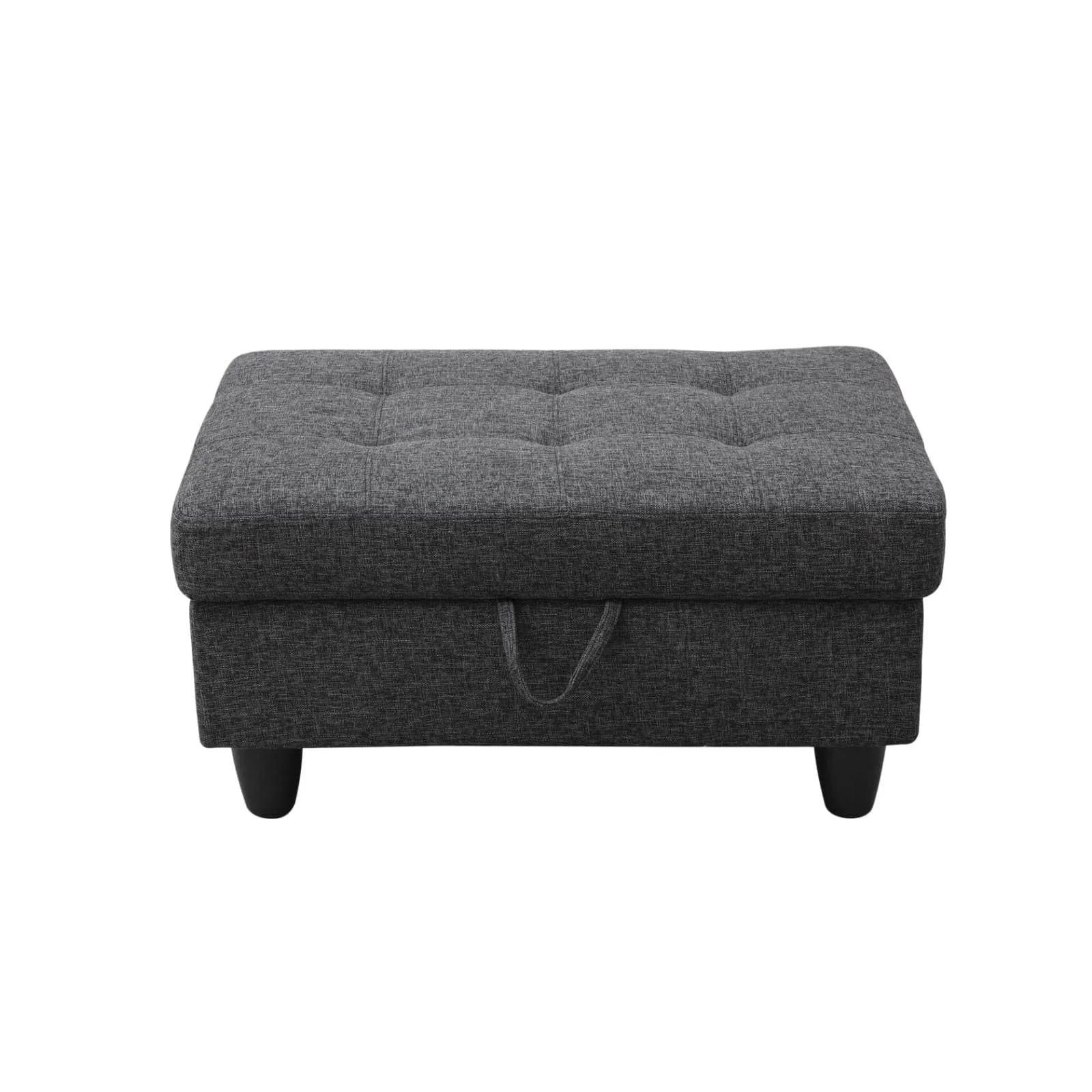 مسند قدم تخزين إسفنجي عالي الكثافة من مادة مزدوجة حديثة بارتفاع 17.5 بوصة مع تصميم X Stitch لديكور المكاتب المنزلية