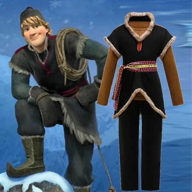 Halloween Gift Anime Cosplay 3-12 Years Kristoff Costume  s Adult Halloween Christmas Toddler  Party  Have a good mood every day - view 3