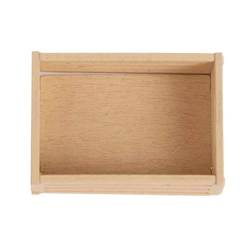 Cadre en bois Miniature pour maison de poupée, 1 pièce, Mini Simulation de rangement, décor, modèle d'ornement, jouets, accessoires pour maison de poupée, 1/12