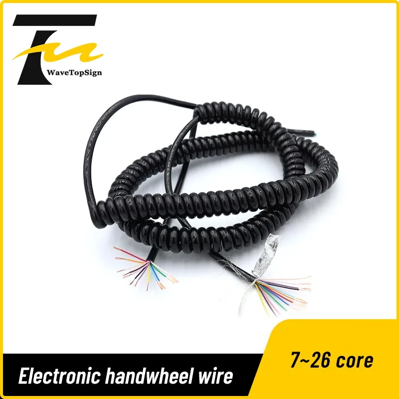 Electronic Handwheel Pulse Generator Spring Cable Handwheel Signal Cable 7 core 12 core 14 core 15 core 16 core 26 core