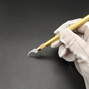 SAYTL Metal Blade para CPU NAND IC, Faca Removedor de Cola Preta, Lâmina Fina, Lâminas De Reparação De Telefone Móvel, Placa-Mãe Faca De Escultura, 007 6 principais vendas lâmina 007 - №6