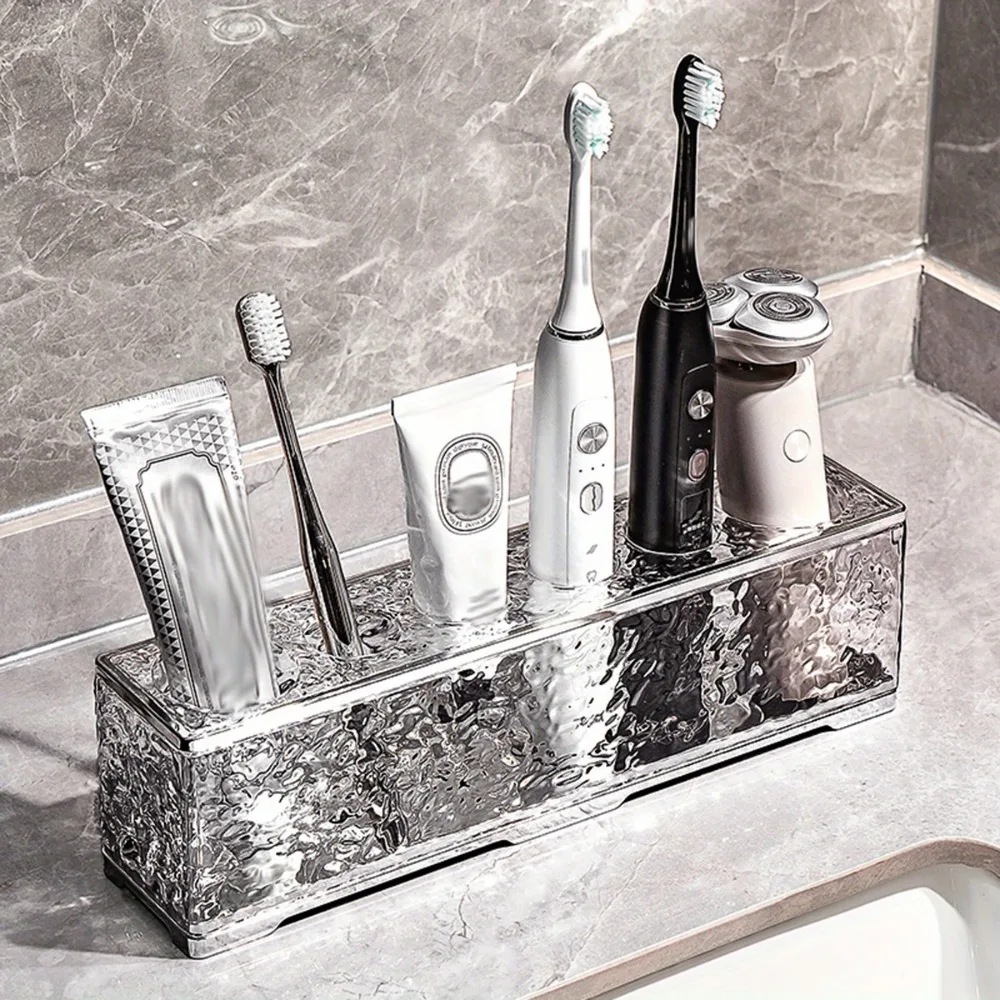 Toothbrush Holder Stand Countertop Toothbrush Razor Storage Rack Tooth Brush Toothpaste Organizer Shelf Bathroom Accessories