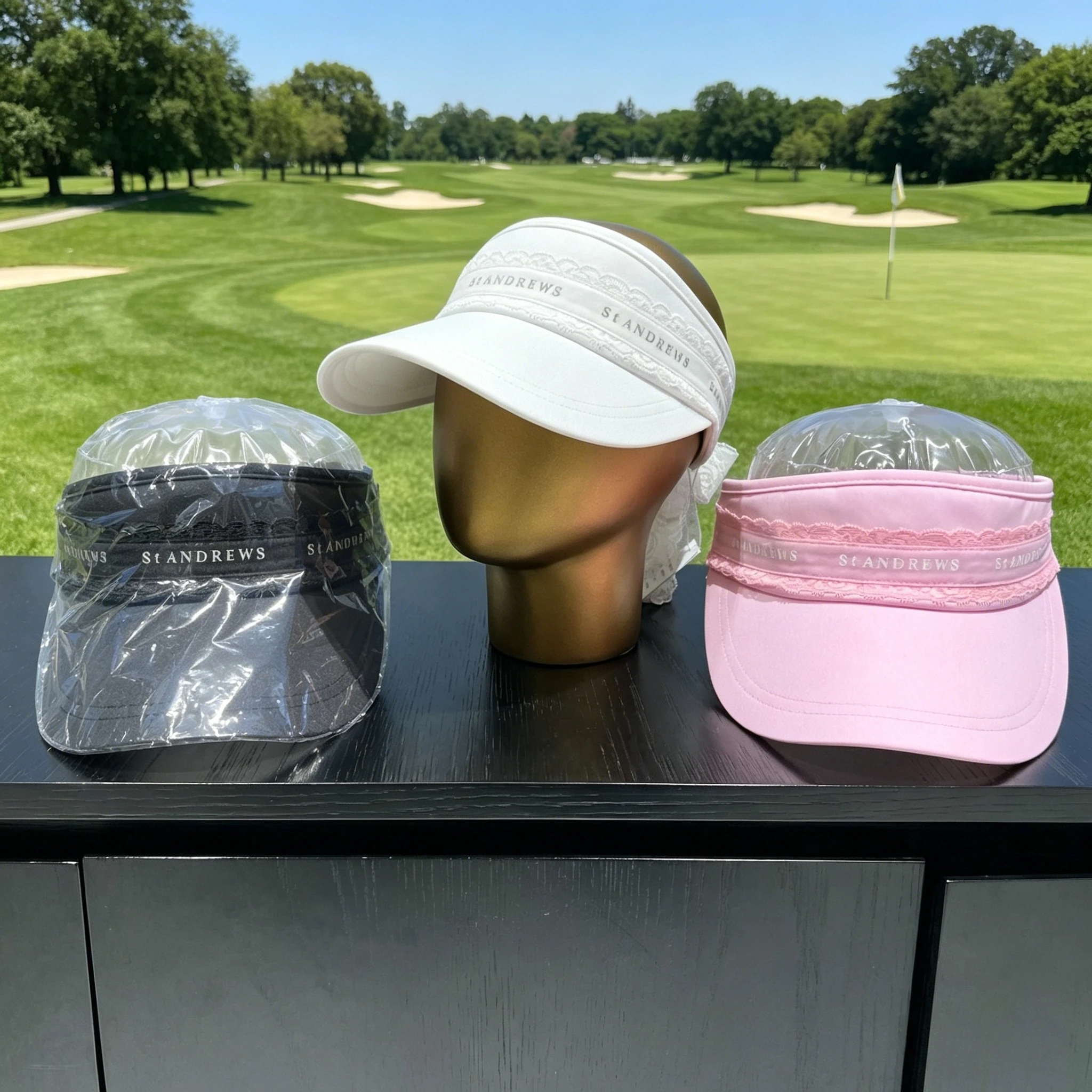 

New Women's Golf Sun Visor Hat Stylish Bowknot Empty Top Cap Anti-UV Outdoor Sports Breathable Tennis Casual Golf Caps