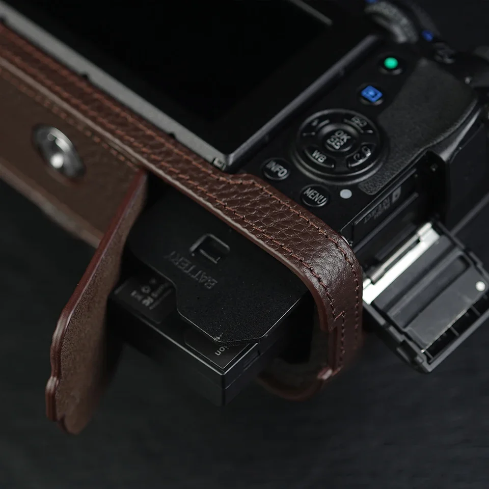 PENTAX レンジファインダーカメラ レザーケース付き 本革ハーフカメラケース,pentax kp,k1000,k2,17用バッグカバー,カメラ