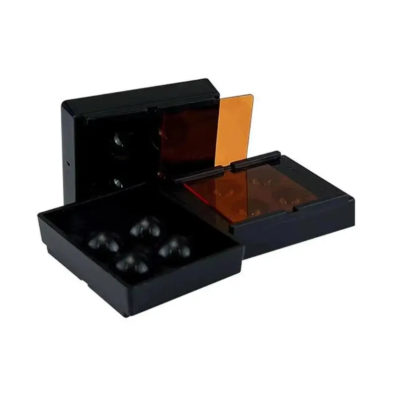 Lightproof 4 Holes Composite Resin Dental Shading Box Storage Holder for Dental Clinic Professional Use