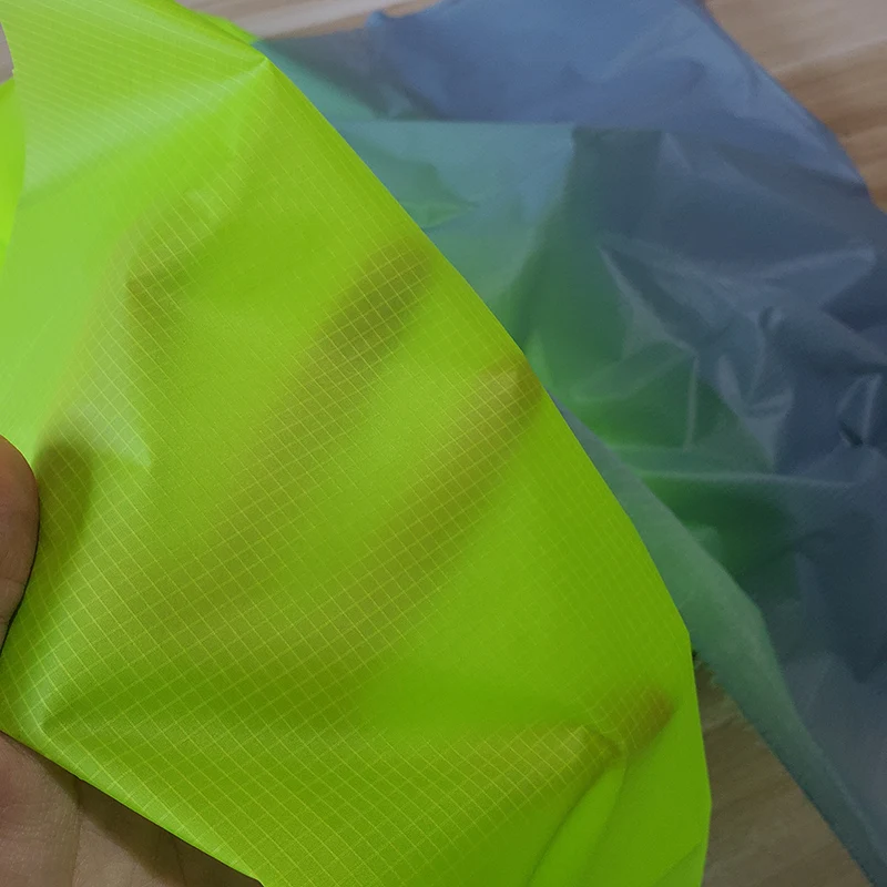 20D Silicone Coated Fabric for Sun Resistant Clothing DIY Tent or Canopy Outdoor Ultra Light Waterproof Nylon Plaid Fabric