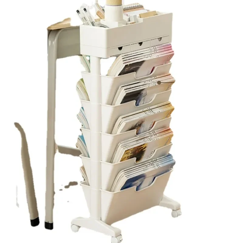 

Classroom Desk Storage Artifact Book Storage Rack Movable Bookshelf