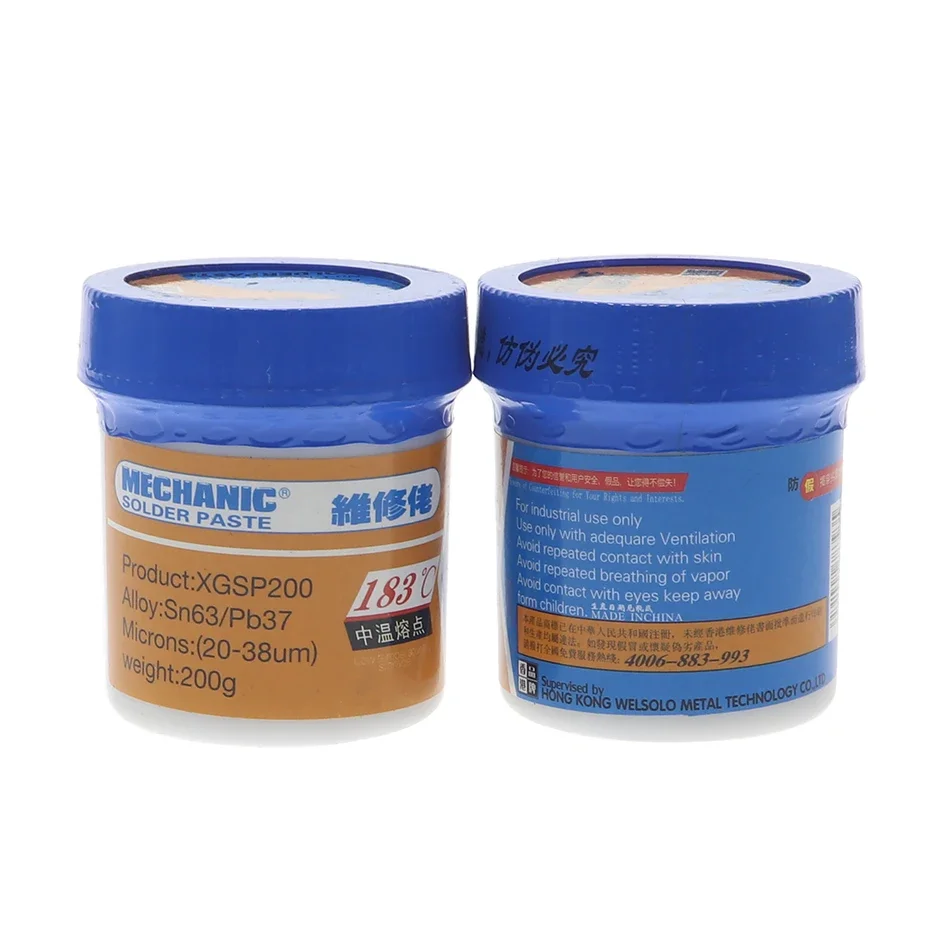 Mecânico XGSP200 Solda Paste Flux, Solda Estanho, Sn63, Pb37, Estação De Solda, Ferro Circuito Board, SMT, PCB Repair, Welding Paste