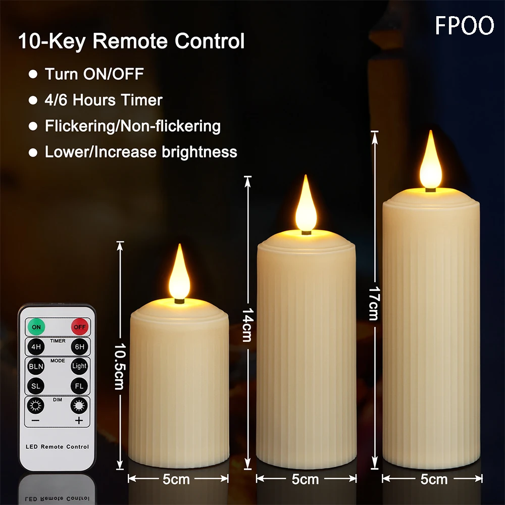 Led Candles Timer Temote USB Rechargeable Light With Flickering Flames Home Decoration Waterproof Wedding Candle Fake Led Lights