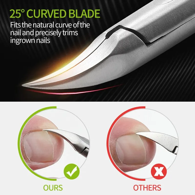 Stainless Steel Cuticle Nipper Professional Remover Scissors Ingrown Thick Nail Solution Dead Skin Trimmer for Nail Art Salon