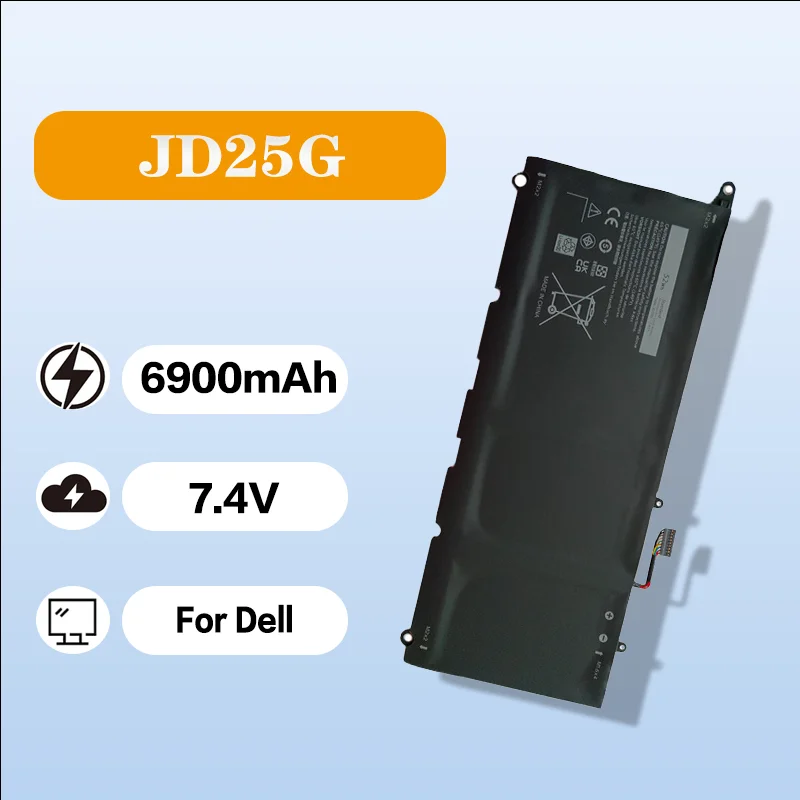

Аккумулятор большой емкости 7,4 В, 6900 мАч для Dell JD25G XPS 13 9343 9350 8350 P54G