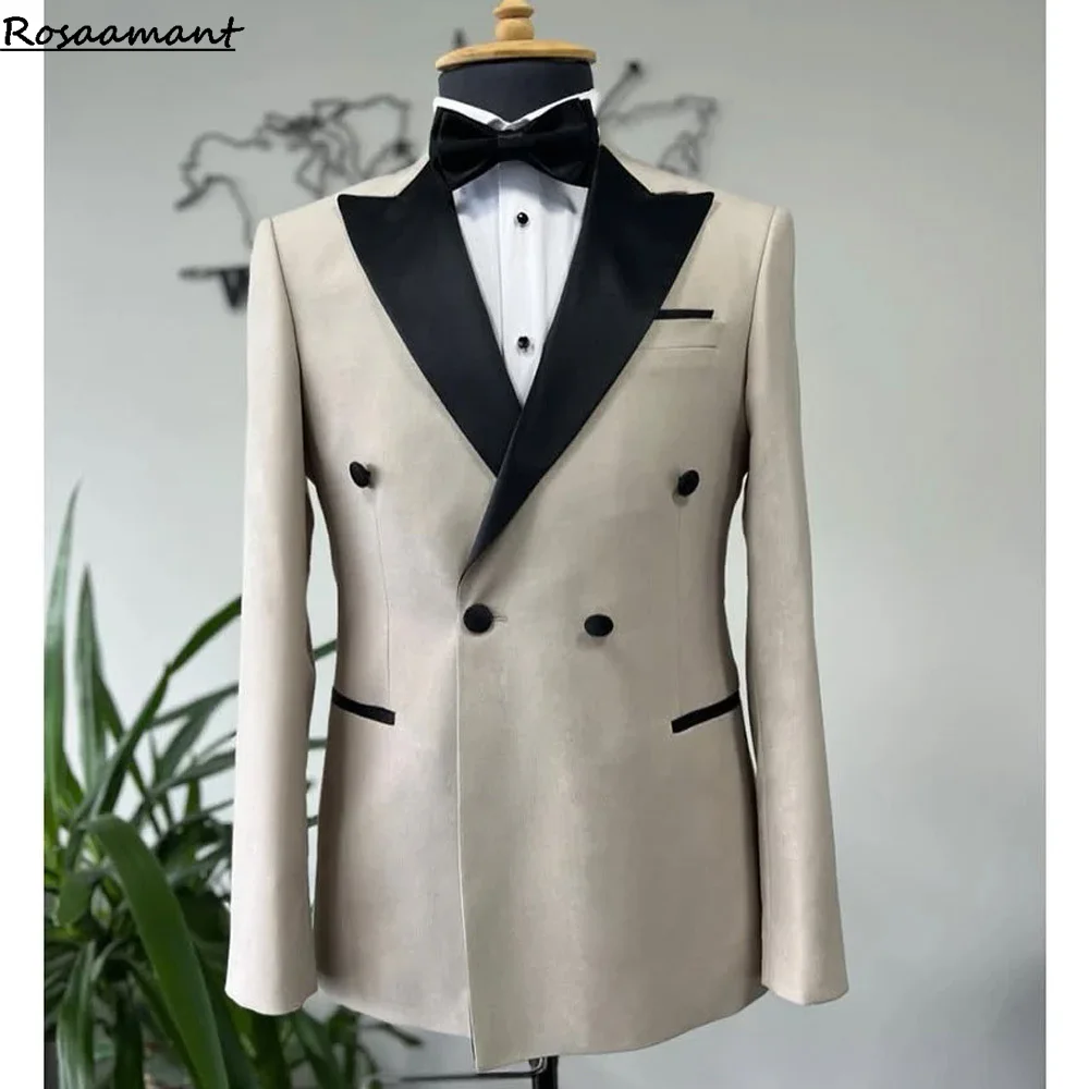 

Men's Suit Bridegroom Suit British Wedding Business Casual Fashion 2 Piece
