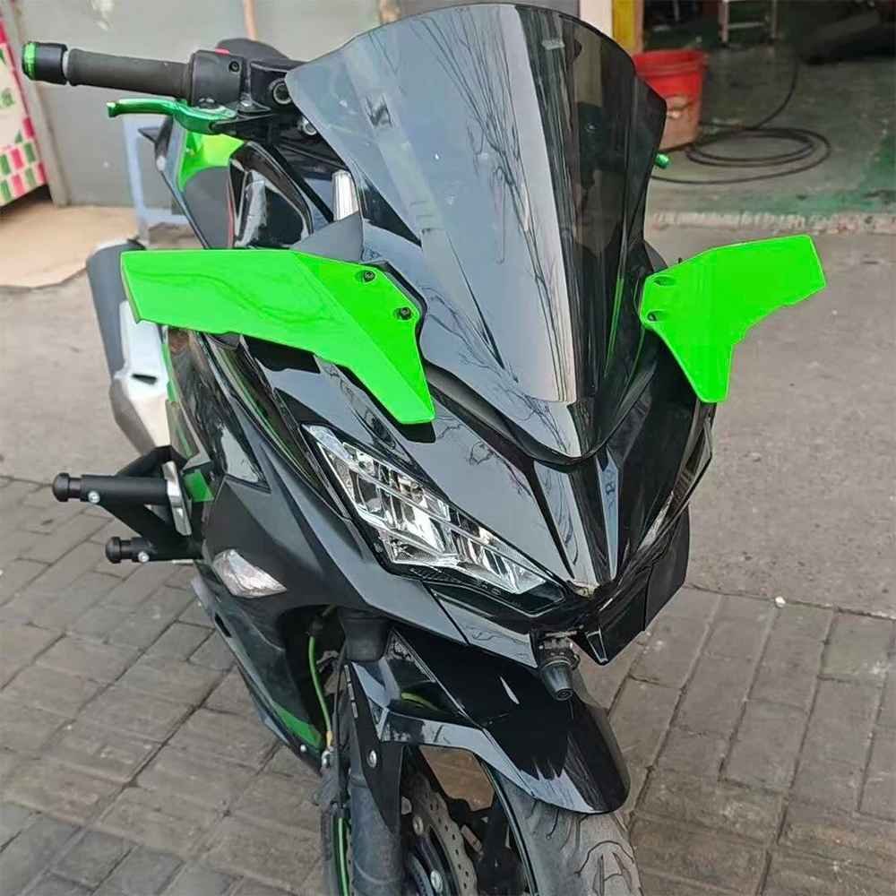 

For Kawasaki NINJA 400/500/650 2018-2023 Motorcycles Accessories Winglet Aerodynamic Wing Kit Spoilers ZX-4RR/6R/25R Fixed Wings