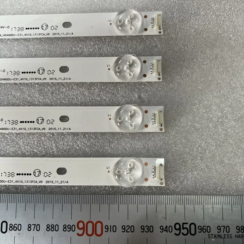 

LED Backlight Strip(4) For TV Hisense H49MEC3030 H49MEC3050 49K300U H49M3000 LED49K300U NS-49DR420NA8 49_HD490DU-E31 HD490DF-B71