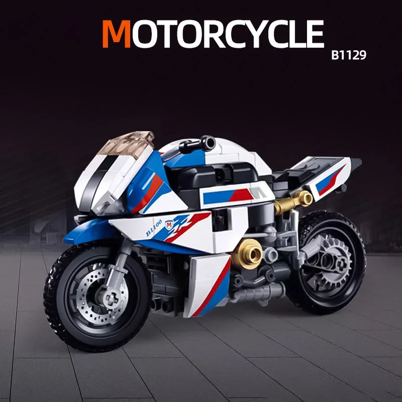 2025 New Motorcycle Children's Toy Puzzle Assembly Building Block Model Ornament Boy's Festival Gift