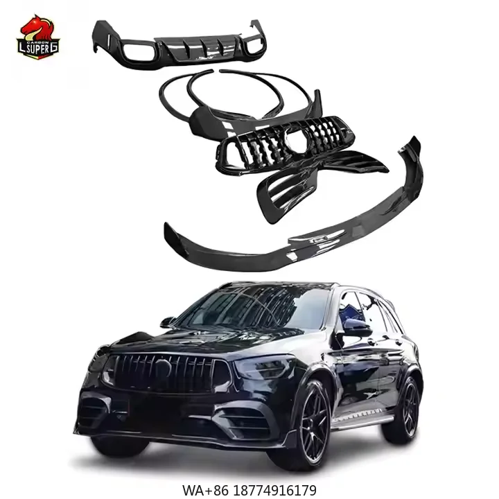 

Carbon Fiber Body Kit for GLC63 SUV Upgrade B Style Front Lip Rear Diffuser Grille Spoiler Body Kit