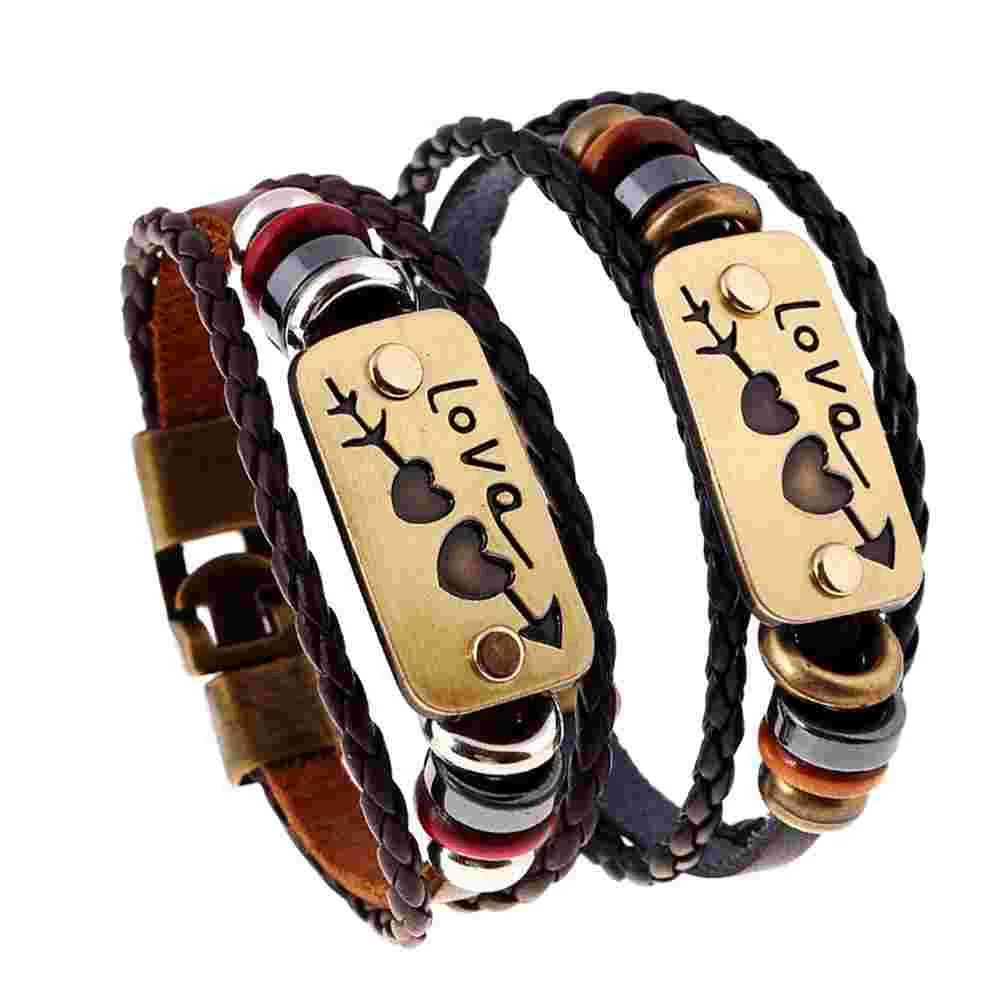 Woven Wrist Cuff Bracelet Couple Korean Version Braided Bracelets for Men Student