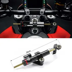 Motorcycle Steering Damper Bracket Stabilizer Mounting Kit Aluminum For Ducati Hypermotard 950 SP/RVE 2019-2023 Accessories