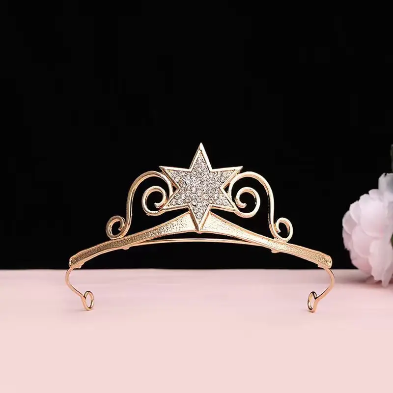 Princess Crown Five-pointed Star Birthday Tiara Headwear view 6