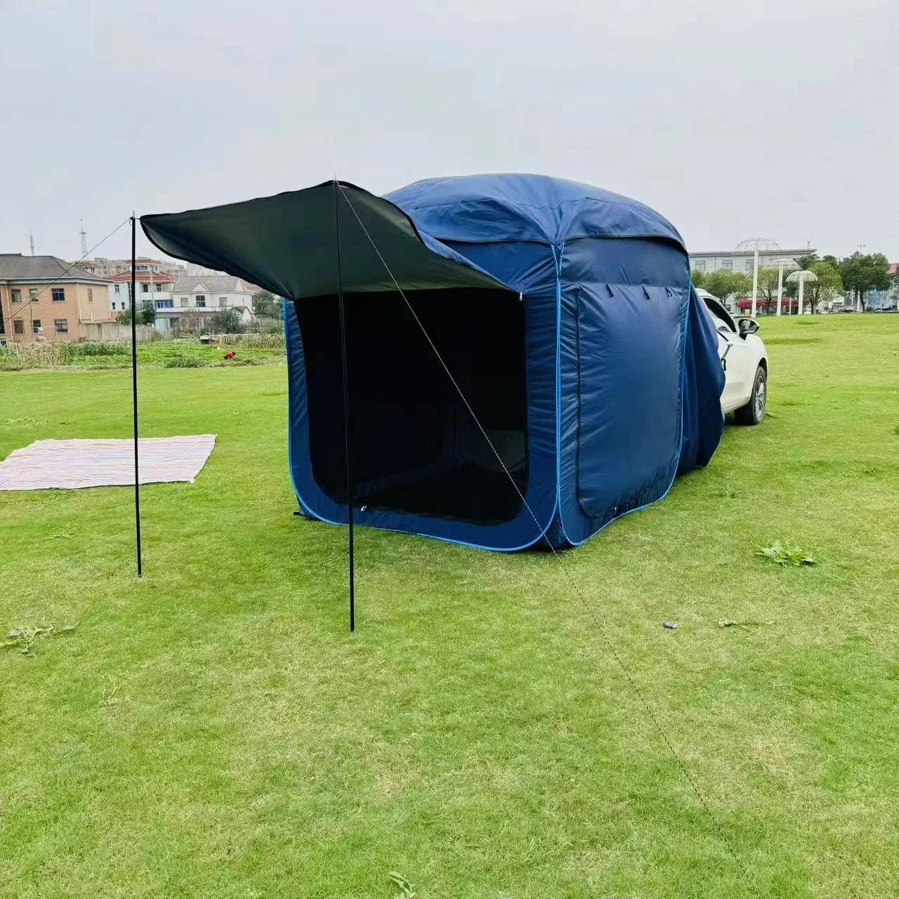 Automatic rear tent rear trunk net mosquito proof rainproof SUV off-road vehicle outdoor camping car edge awning