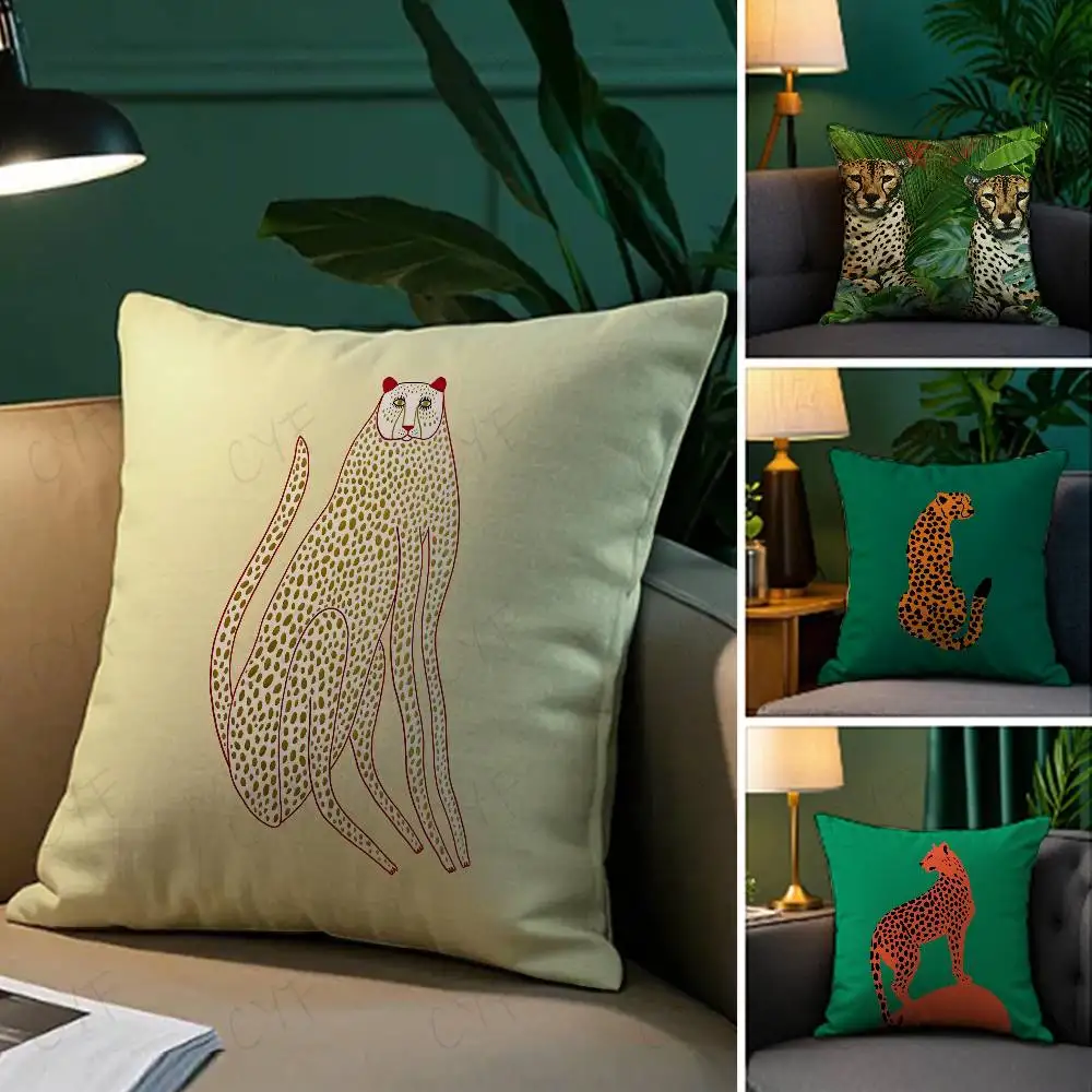 

Geometric Animal leopard pattern Pillow Case Custom Printed Brushed Fleece Pillow, Baby Skin-Touch, Eco-Friendly Dye-Sublimation