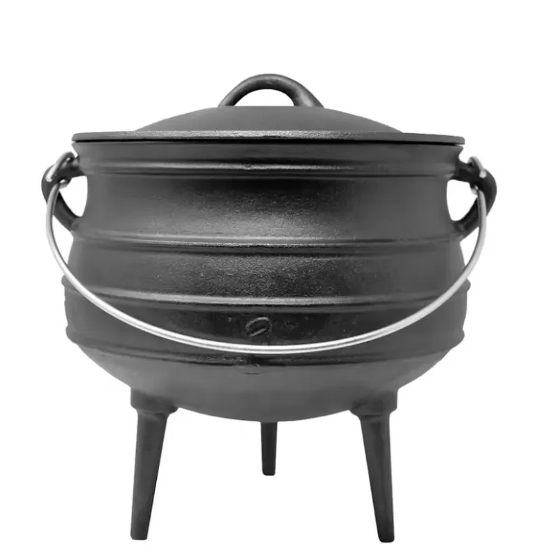 

Factory Supply Cast Iron Pre-Seasoned three legs Pot Cauldron Potjie Poyke Pot Dutch Oven